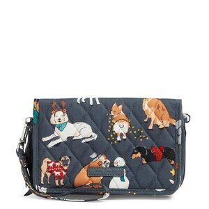 Vera Bradley RFID 3-in-1 Crossbody in Holiday Dogs NWT